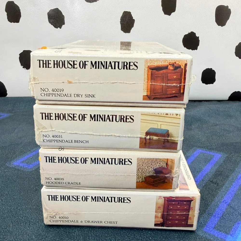 House of Miniatures X-Acto Furniture Kit Lot 40010 40019 40031 40035 Sealed 1:12